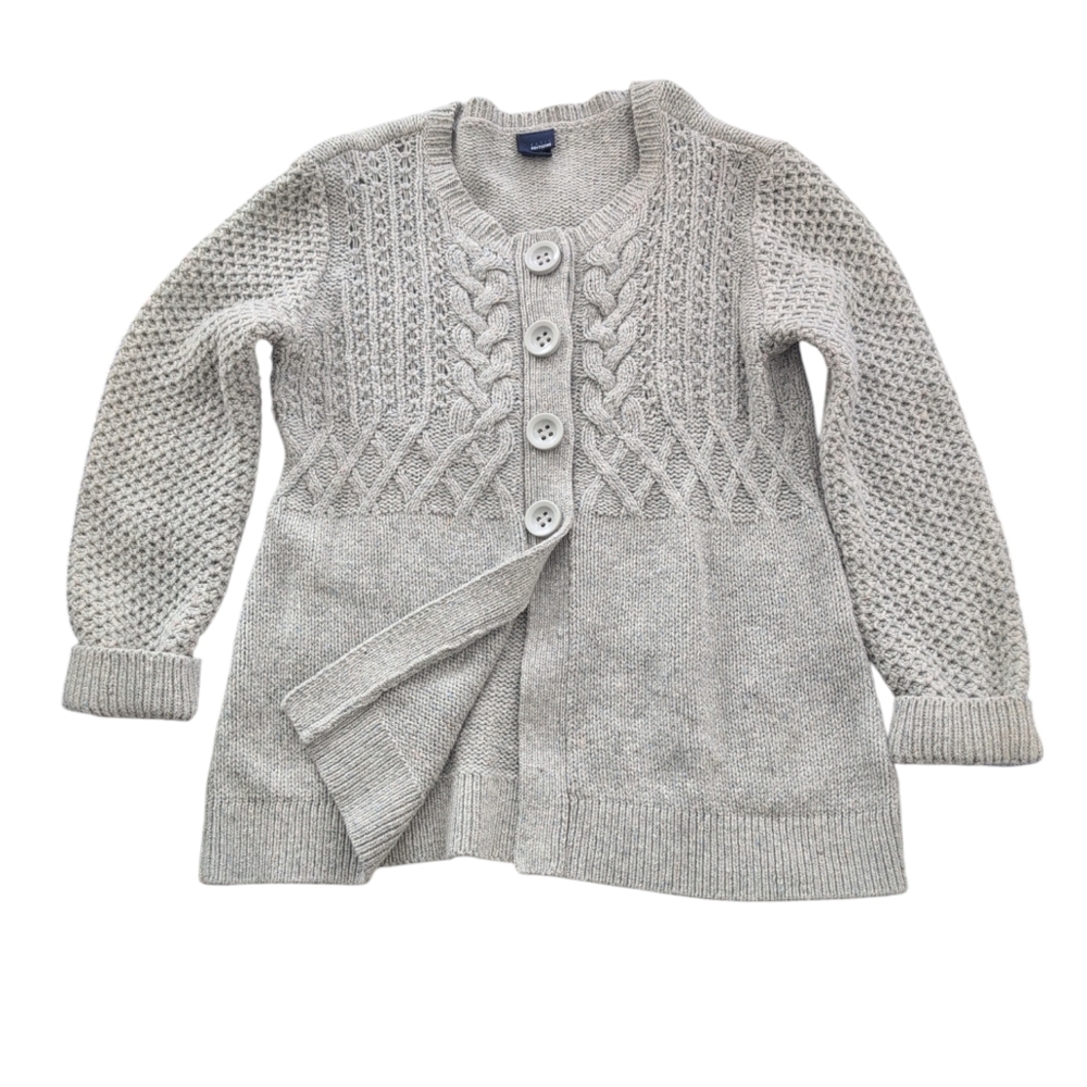 Basic Editions Sweater‎ Women's L Wool Blend Cardigan Grey